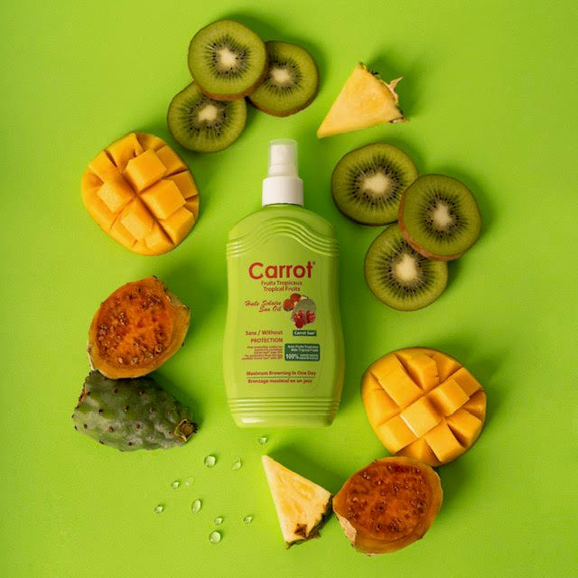 Tanning Accelerator – 200ml Carotene Intensive TROPICAL FRUITS Tanning Spray – Natural Extract Tanning Spray
