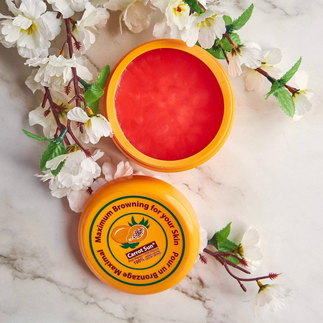 Carrot Sun Tanning Accelerator – 350ml Carotene Intensive PAPAYA Tanning Gel – Natural Extract Sun Cream Tanning Lotion