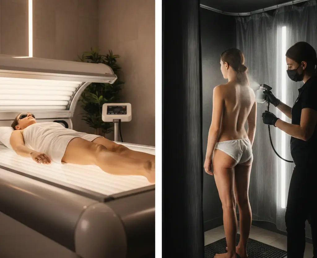 Tanning Beds vs Spray Tanning: Safety & Results